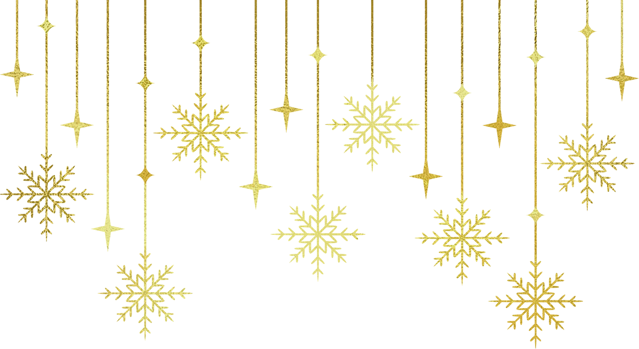 Elegant Gold New Year's Eve Snowflake Ornaments