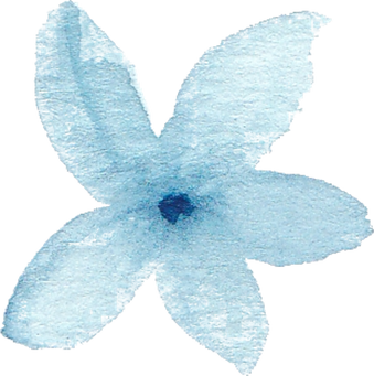 Watercolor Blue Flower